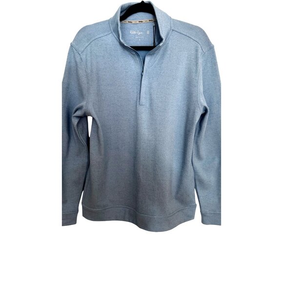 NWT Walter Hagen Small Mens Midweight 1/4 Zip Blue Heather Thermal Insulating - Picture 4 of 9